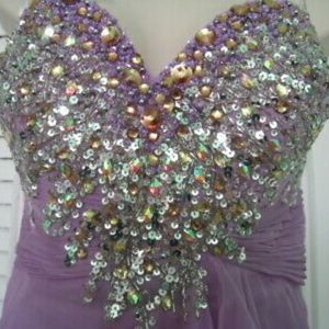 Sherri Hill sz 8 Lilac Purple Prom Pageant Dress